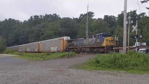 CSX freight train passing at Mine Dock Park - July 25, 2021