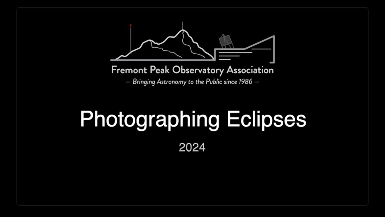 00 Photographing Solar Eclipses 2024 - Introduction