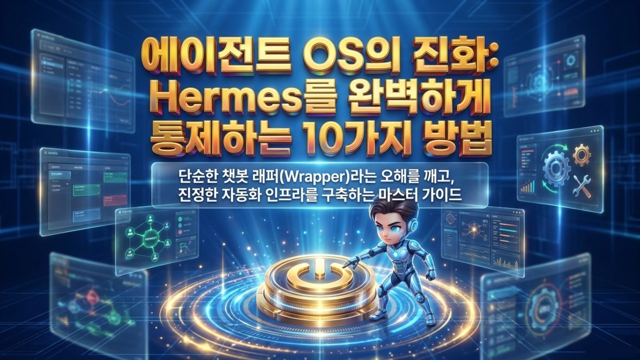 [Hermes Agent] AI를 완전히 통제하는 에이전트 OS 'Hermes' 구축법 | 24시간 스스로 일하는 헤르메스 AI 인