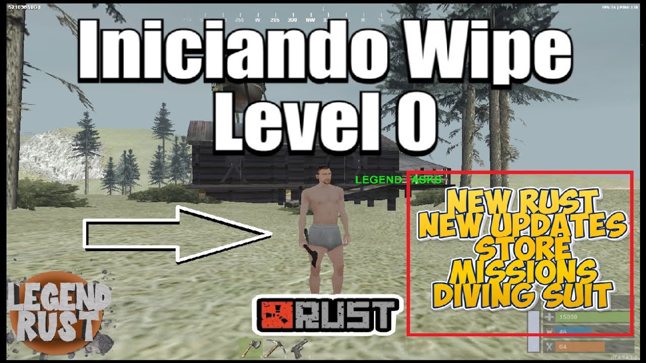 RUST MTA | LEGEND RUST |LIVE|🔴 INCIANDO LVL 0 (Atualizações novas ...