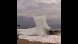 Surfer Catches Wave A Bit To Narly