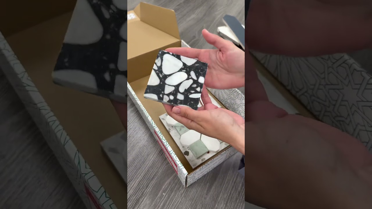 Unboxing tile dreams: Picchetto, Envy Octagon, terrazzo, Mallorca & marble samples! 😍