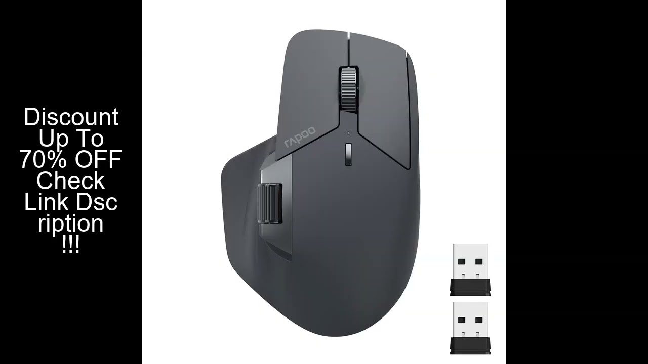 Rapoo MT760L/MT760M Multi-mode Rechargeable Wireless Mouse Ergonomic 4000 DPI Support Up to 4 Device