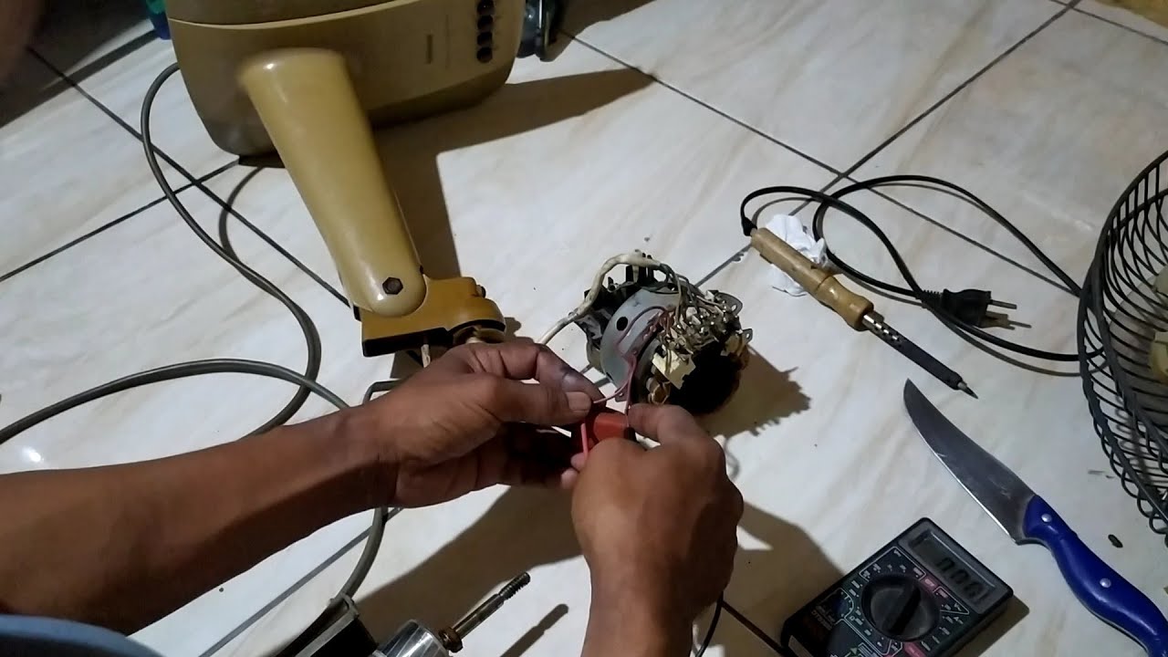 Perbaiki kipas angin tdk bisa muter atau mau muter dng bantuan tangan