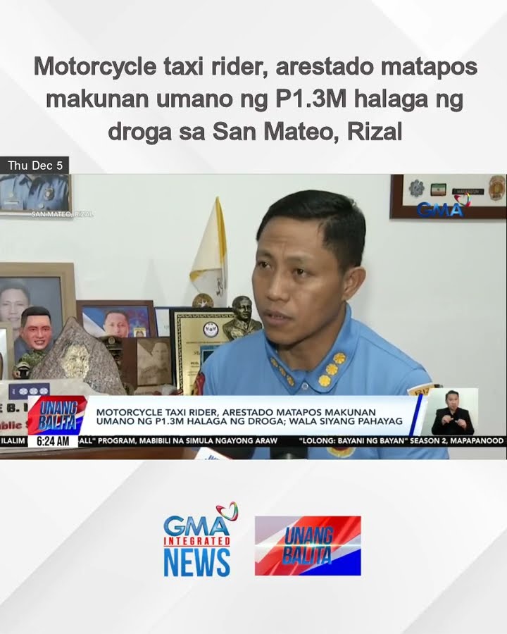 Motorcycle taxi rider, arestado matapos makunan umano ng P1.3M halaga ng droga sa... | Unang Balita