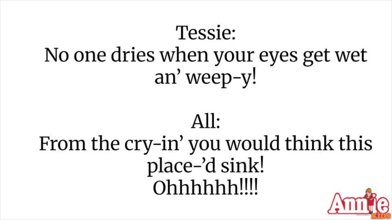 It's The Hard Knock Life with Lyrics -Annie KIDS