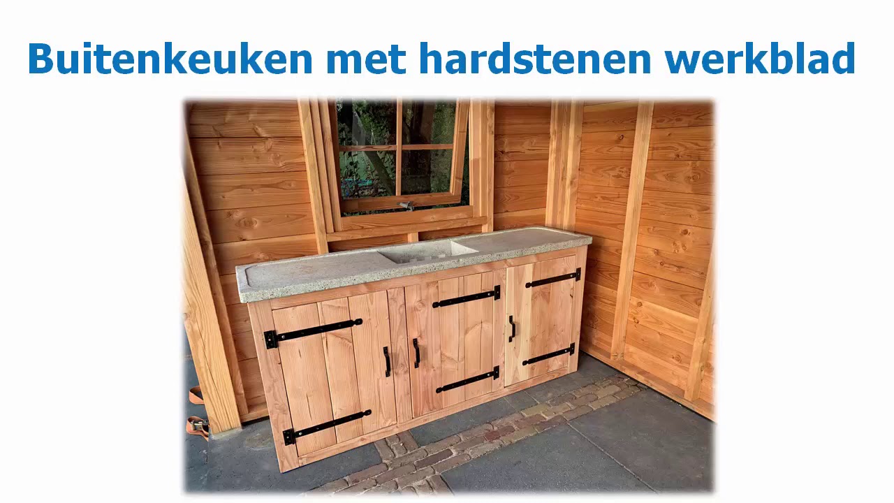 Ik geloof temperatuur Gloed Buitenkeuken met hardstenen werkblad gemaakt voor Ardi - YouTube