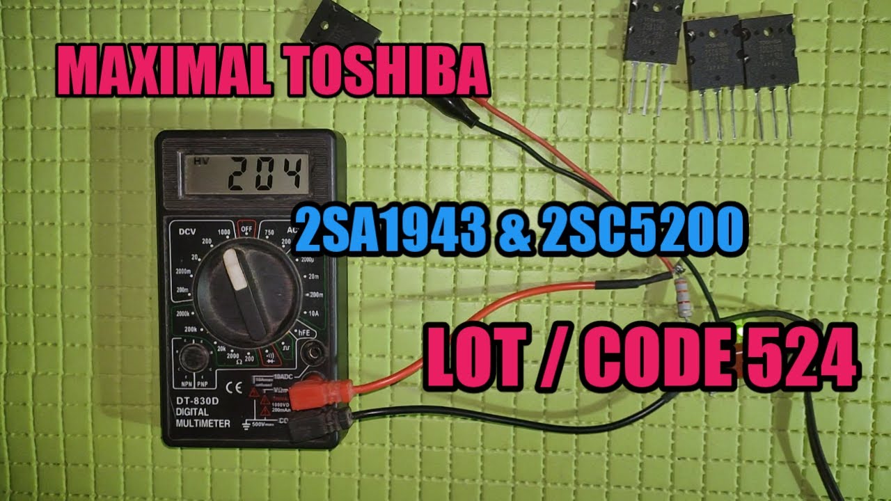 transistor toshiba 2SC5200 & 2SA1943.