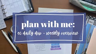 Plan With Me: EC Daily Duo - Weekly Overview (5/27 - 6/2)