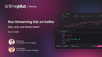 Kafka Meetup Dec 13. Run Streaming SQL on Kafka: Why, How, And What