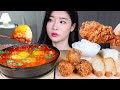 🔥매운 불닭 에그인헬 만들기🔥 매운 후라이드 치킨 바게트 밥 먹방 | SPICY FIRE EGG IN HELL(SHAKSHUKA) SPICY FRIED CHICKEN MUKBANG