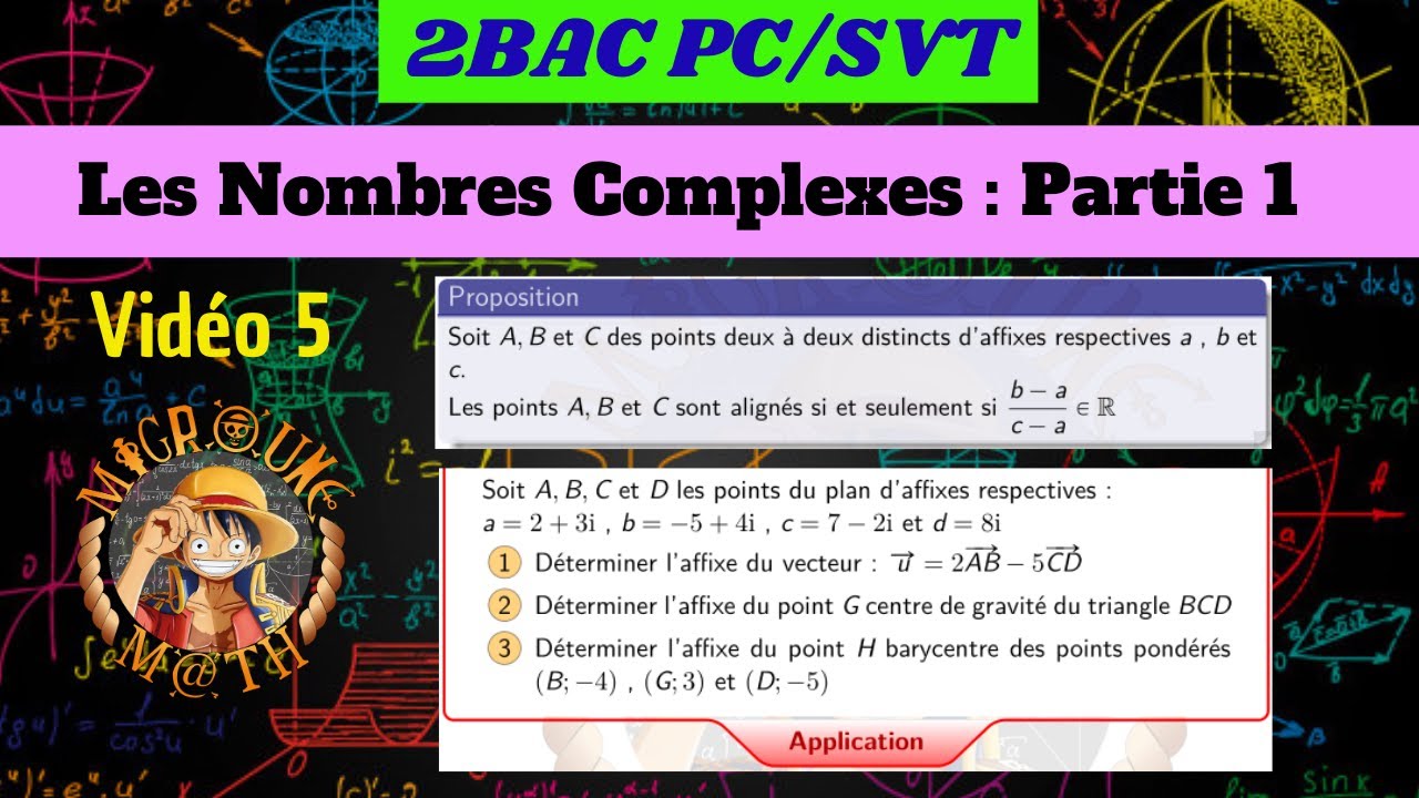 Interprétation complexe de la linéarité , du parallélisme et du barycentre — Nombres complexes