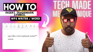 How to insert trademark symbol in wps office writer | trademark symbol in wps office writer