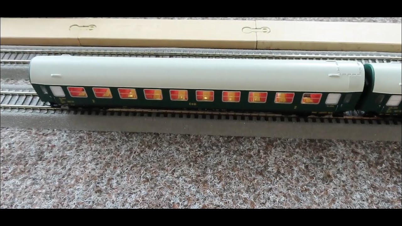 Montáž osvětlení do rychlíkového vozu 2 třídy, ČSD, HO Tillig 74914