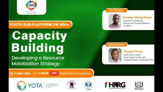 Developing a Resource Mobilization Strategy - Youth Sub platform Capacity Building Webinar