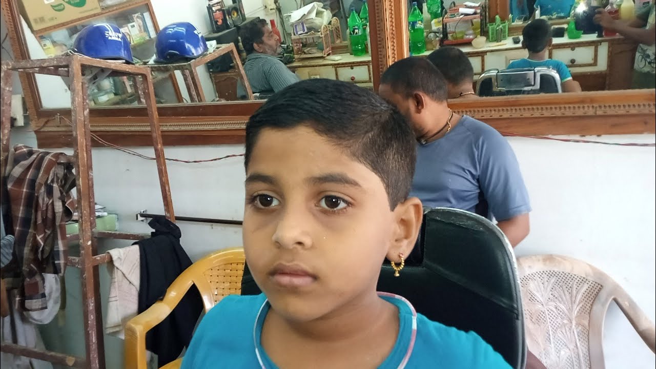 girl school boy haircut || beby girl in boy hairstyle tutorial || srk telugubarber