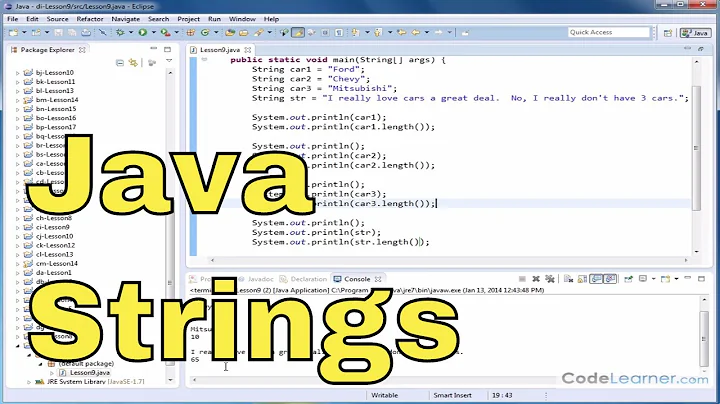 Java Tutorial - 09 - Obtaining the Length of a String