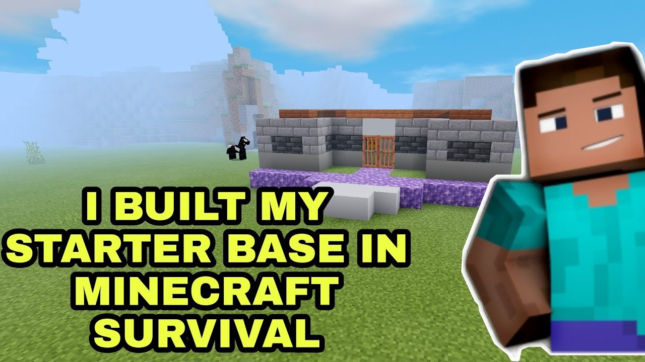 I BUILT MY STARTER BASE IN MY SURVIVAL WORLD || SS2 || [ TELUGU ] - YouTube