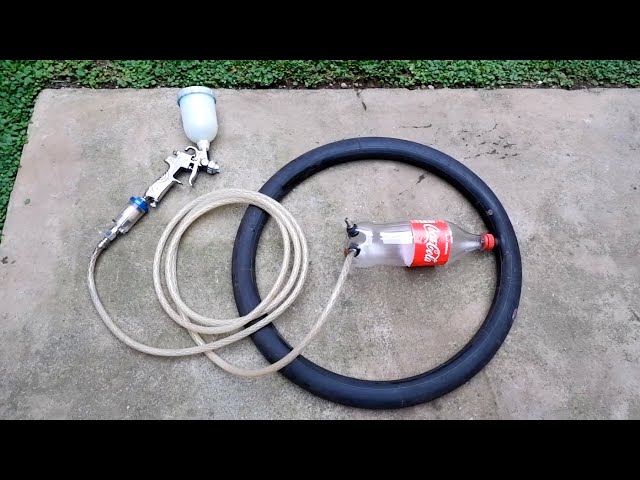 How to Make a Compressor from Motorcycle Tires and Bottles class=