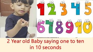 2 Year old Baby saying one to ten in 10 seconds by jinu jawad m 130 views 1 year ago 10 seconds