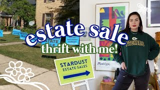 Come ESTATE SALE shopping with me! Thrift with me + HAUL!