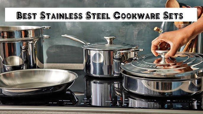 Ninja C99012 Everclad 12-Piece Commercial-Grade Stainless Steel Cookware  Set, Tr