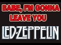 COMO TOCAR (COMPLETA) BABE I´M GONNA LEAVE YOU DE LED ZEPPELIN EN GUITARRA¡¡¡