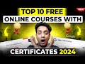 Top 10 Free Online Certifications Courses for Freshers 2024 | Best Free Certification Courses 2024