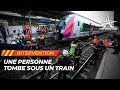 UNE PERSONNE TOMBE SOUS UN TRAIN