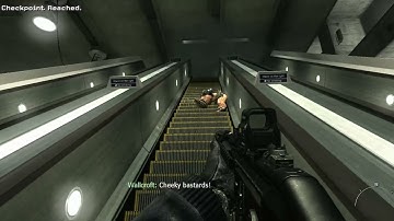 The cheeky AI throwing grenades downstairs