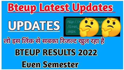 Bteup result/Bteup latest updates today/bteup news/ @chemicaltechnical