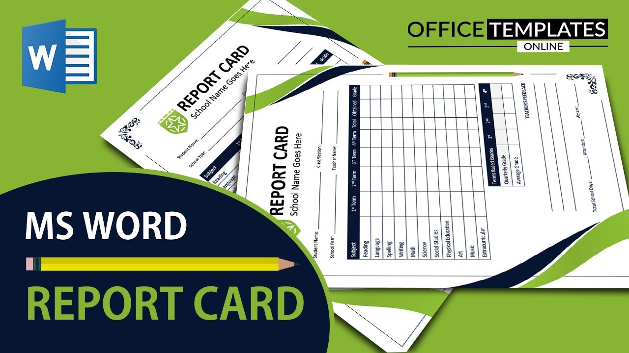 20+ Free Editable Result & Report Card Formats in MS Word With Rate Card Template Word