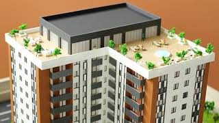 : Sky Tower - Apartment Building Scale Model