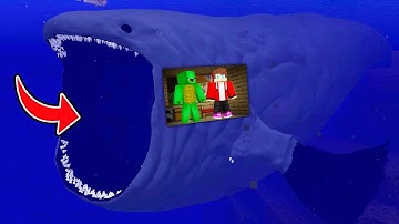 Mikey and JJ Got Inside Scary Bloop Monster near Bermuda Triangle in Minecraft - Maizen ?!