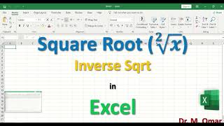 Square Root and Inverse SQRT in Excel