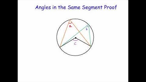Angles in the Same Segment Proof
