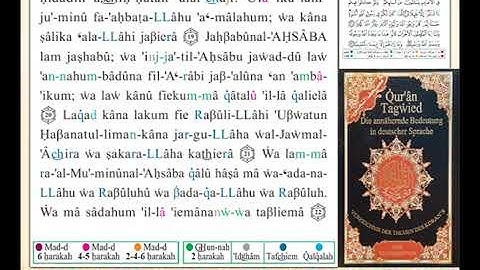 ختمة من مصحف التجويد باللغة الألمانية الصفحة رقم 420