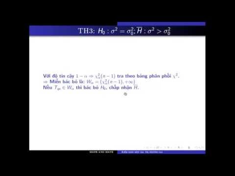 Xác Suất Thống Kê_Kiểm Định_Bài 5_ Kiểm Định Khoảng Một Giá Trị Phương Sai