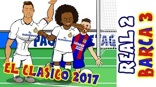 2-3! 🎤THE SHAPE OF MESSI🎤! Real Madrid vs Barcelona (El Clasico 2017  Parody Goals and Highlights) Resimi
