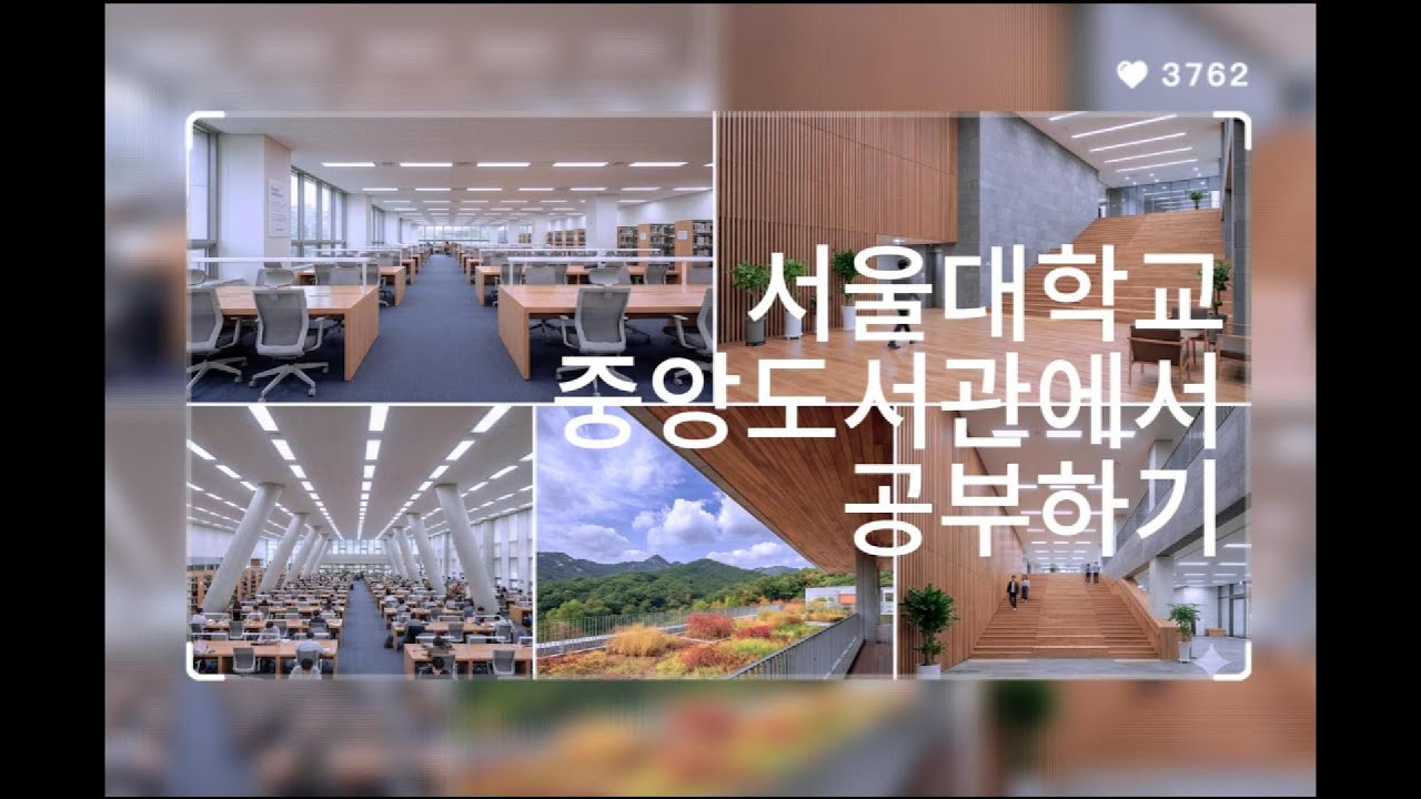 서울대 중앙도서관 스터디 감성 BGM | 집중 1시간 SNU Central Library Study Ambience | Exam Prep Focus 1 Hours