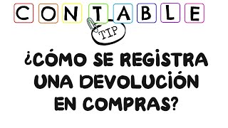 Como Se Registra Una Devolucion En Compras?