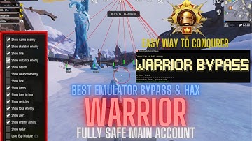 BEST EMULATOR BYPASS & HAX | GAMELOOP BYPASS | FULL SAFE MAIN ID | PUBG MOBILE #warriorbypass