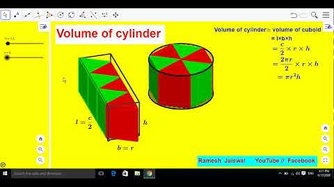 Volume of cylinder use GeoGebra