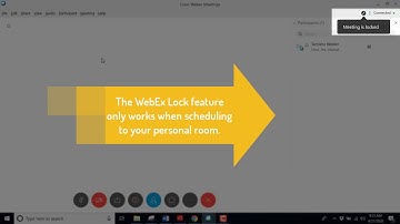 Lock and Unlock Your Cisco WebEx