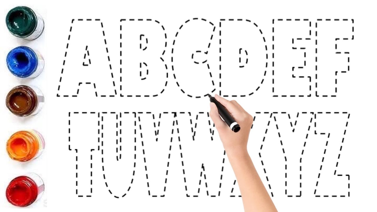 Kids Learn To Draw and Paint Alphabet Capital Letters A to Z For Kids ...