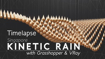 Kinetic Rain with Grasshopper & VRay Timelapse
