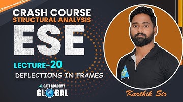 #20 Deflections in Frames | ESE Crash Course By C.Karthik Sir | CE