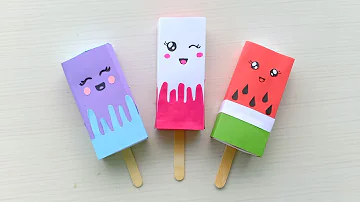 How to make paper Ice Cream box | DIY Ice Cream gift box | origami box idea/ Gift box idea for kids.