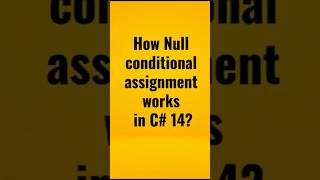 Null conditional assignment in C# 14 - Demo #csharp14 #csharp