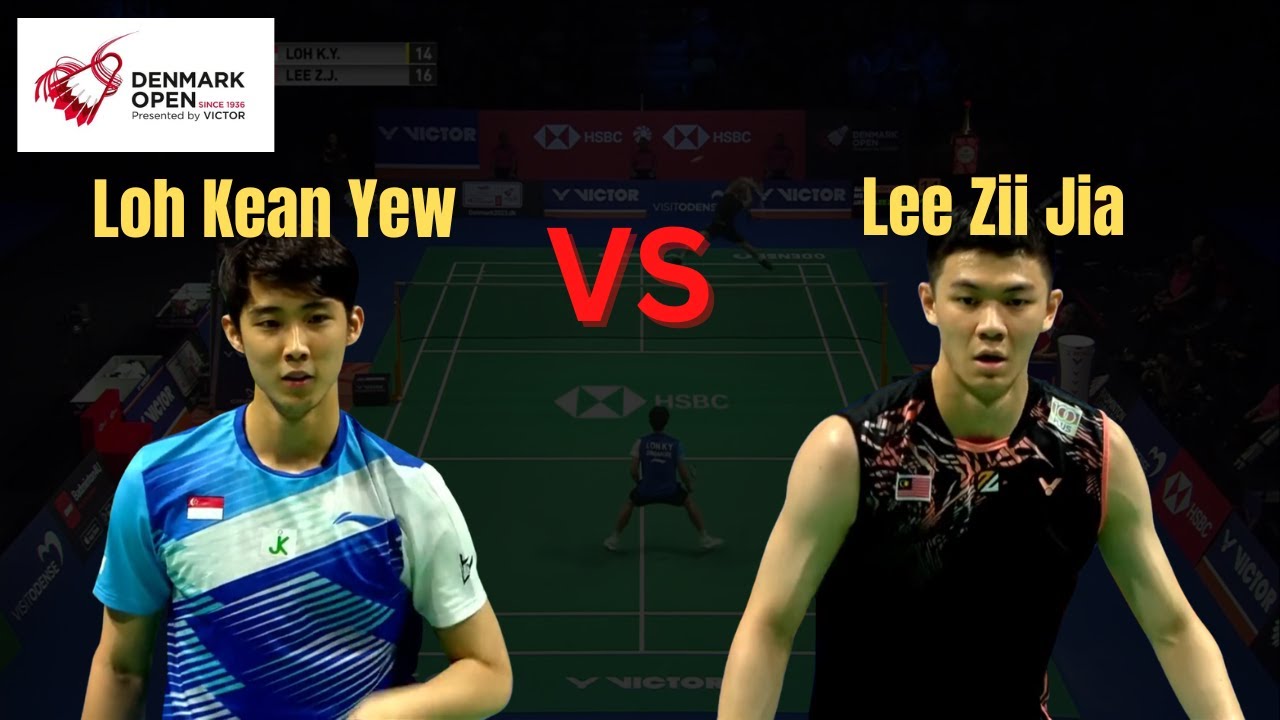 BADMINTON | Loh Kean Yew (SGP) vs Lee Zii Jia (MAS) | Badminton Denmark ...